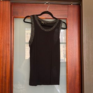 Black sleeveless top